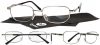 OKULARY KOREKCYJNE MOCNE METALOWE plus trzy +3,00 DO CZYTANIA