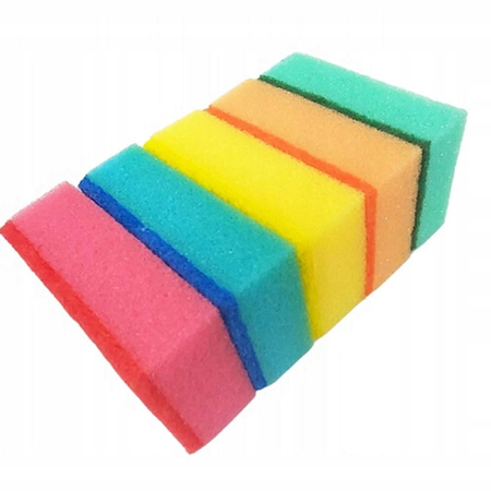 GĄBKI DO NACZYŃ 10szt do zmywania mycia zmywaki kuchenne kolorowe