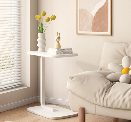 STOLIK KAWOWY POMOCNICZNY BOCZNY NOCNY KSZTAŁT LITERY C DO SALONU