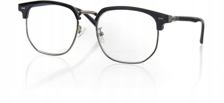 OKULARY KOREKCYJNE METALOWE +2,50 solidne trwałe do czytania