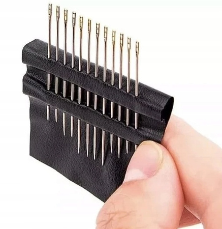 ZESTAW IGIEŁ SAMONAWLEKAJĄCYCH do szycia ręcznego komplet igieł 12szt