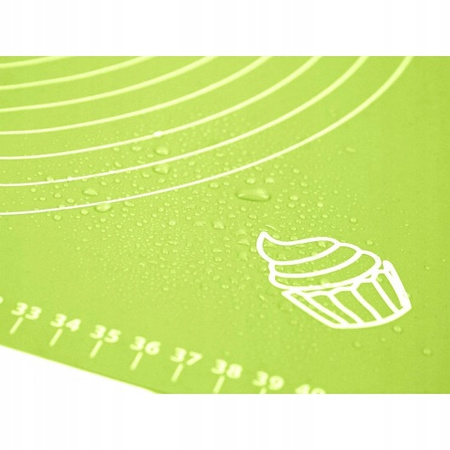 SILIKONOWA STOLNICA SKŁADANA MATA KUCHENNA Z MIARKAMI DO PIZZY CIASTA 50X40