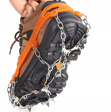 RACZKI ŁAŃCUCHY DO BUTÓW na lód kolce uniwersalne antypoślizgowe trekking