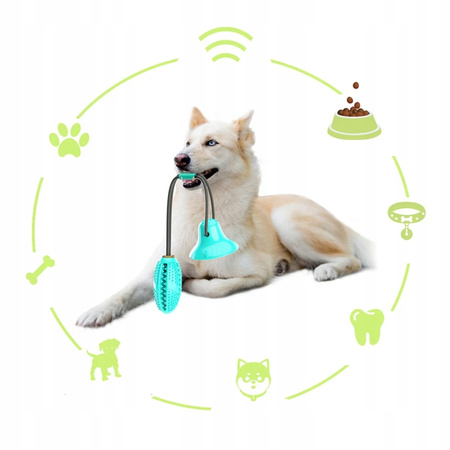 ZABAWKA DLA PSA GRYZAK Z PRZYSSAWKĄ NA PRZYSMAKI GUMOWY SZARPAK NA SZNURKU