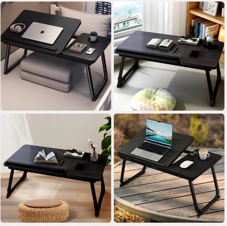 STOLIK POD LAPTOPA KOMPUTER DO ŁÓŻKA PODSTAWKA SKŁADANY MOBILNY REGULOWANY