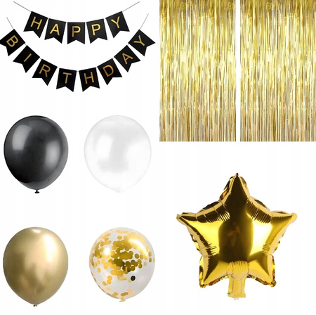 ZESTAW BALONÓW 40 kurtyna balony na przyjęcie urodzinowe czterdziestka