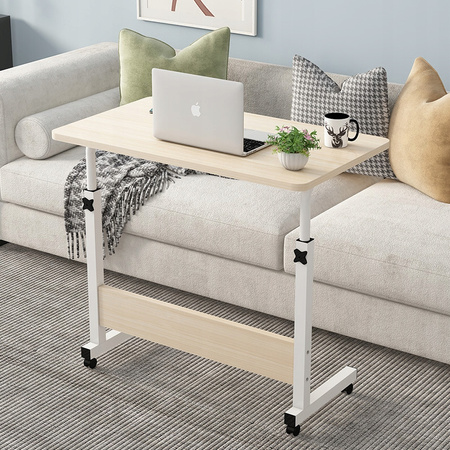 Eleganckie MOBILNE BIURKO REGULOWANE stolik na kółkach stolik POD LAPTOP