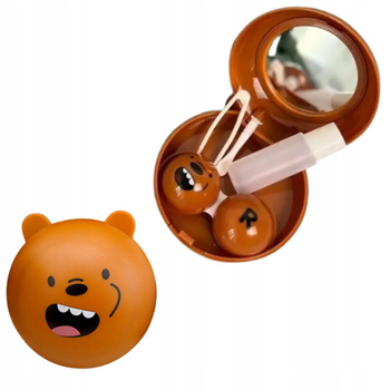 TURYSTYCZNY ZESTAW DO SOCZEWEK KONTAKTOWYCH etui miś pojemnik