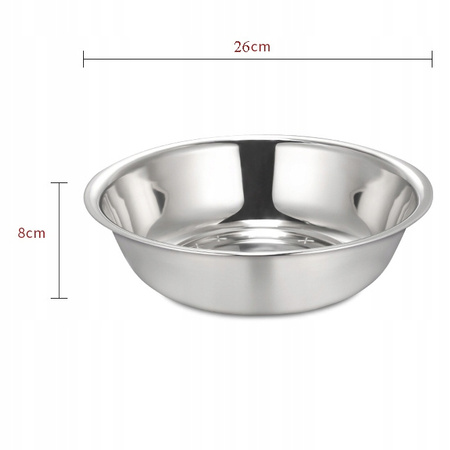 MISKA ANTYPOŚLIZGOWA stalowa nierdzewna DLA PSA KOTA karmę wodę 2,5L 26cm