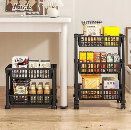 REGAŁ ŁAZIENKOWY KUCHENNY uniwersalny organizer na kółkach 3 półki szafka