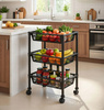 REGAŁ ŁAZIENKOWY KUCHENNY uniwersalny organizer na kółkach 3 półki szafka