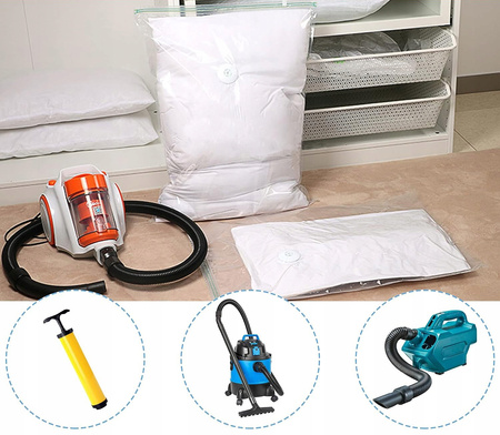 WOREK PRÓŻNIOWY 80x100 do pakowania odzieży pościeli poduszek mocny