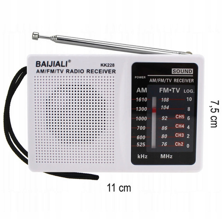 PRZENOŚNE RADIO KIESZONKOWE kuchenne małe na baterie turystyczne