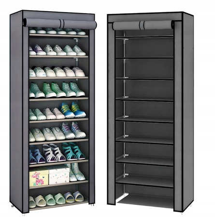 TEKSTYLNA SZAFKA NA BUTY składana obuwie duży regał materiałowy 160cm