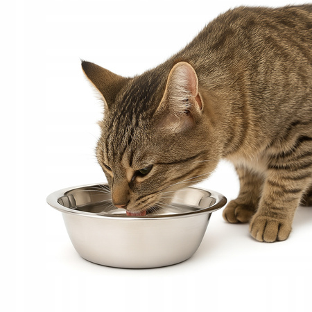 MISKA ANTYPOŚLIZGOWA stalowa nierdzewna DLA PSA KOTA karmę wodę 2,5L 26cm