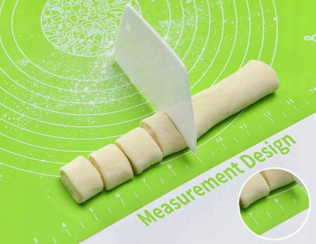 SILIKONOWA STOLNICA SKŁADANA MATA KUCHENNA Z MIARKAMI DO PIZZY CIASTA 50X40