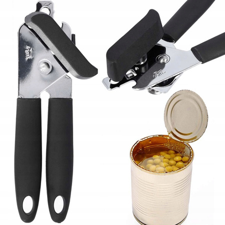 RĘCZNY METALOWY OTWIERACZ DO KONSERW butelek mocny solidny nierdzewny