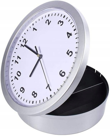 Pojemnik ZEGAR ŚCIENNY schowek skrytka sejf pieniądze 