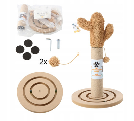 DRAPAK DLA KOTA kaktus 118 cm zabawka dla kotów stylowy słupek + zabawki