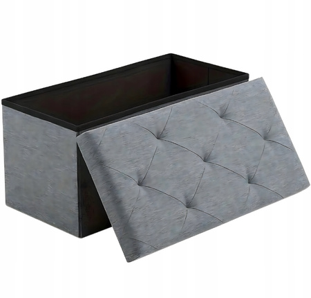 DUŻA PUFA POJEMNIK SCHOWEK SIEDZISKO na ubrania zabawki rzeczy SKRZYNIA