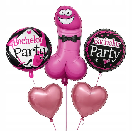 ZESTAW BALONÓW NA WIECZÓR PANIEŃSKI zabawne balony przyjęcie 5elementów