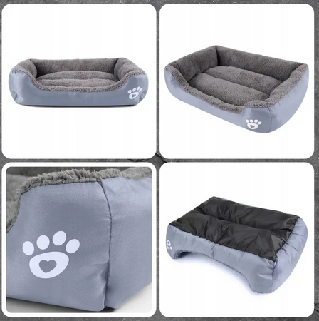 MIĘKKIE LEGOWISKO XXL 60x45 dla psa kota ciepła poduszka kojec kanapa