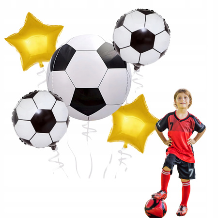 ZESTAW BALONÓW PIŁKA NOŻNA balony na przyjęcie urodzinowe imprezę 5ele