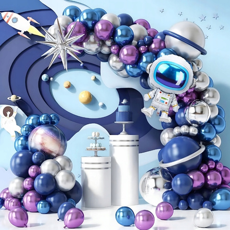 BALONOWA GIRLANDA ZESTAW BALONÓW URODZINOWYCH astronauta 108ele