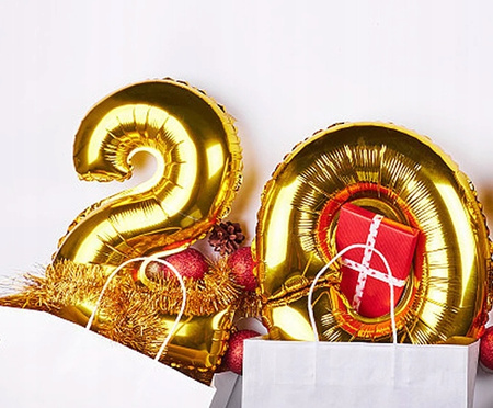 Balon foliowy cyfra 8 urodziny rocznica wytrzymały złoty OGROMNY 100cm