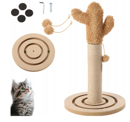 DRAPAK DLA KOTA kaktus 118 cm zabawka dla kotów stylowy słupek + zabawki