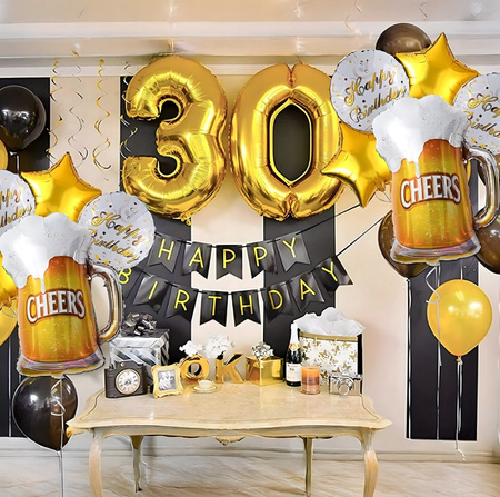 ZESTAW BALONÓW KUFEL balony na przyjęcie urodzinowe imprezę 5ele