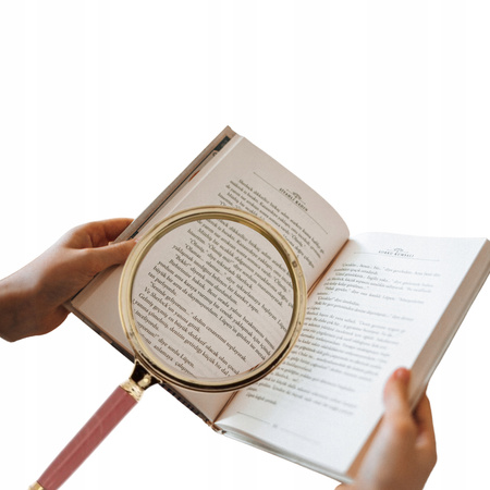 LUPA DO CZYTANIA POWIĘKSZAJĄCA ZŁOTA SZKŁO POWIĘKSZAJĄCE UNIWERSALNA