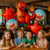 ZESTAW BALONÓW DINOZAURY balony na przyjęcie urodzinowe imprezę 5ele