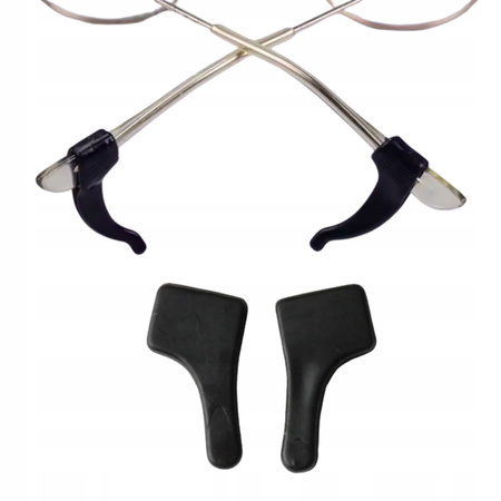 STOPERY MAŁE NAKŁADKI na ZAUSZNIKI do okularów końcówki antypoślizgowe 2szt