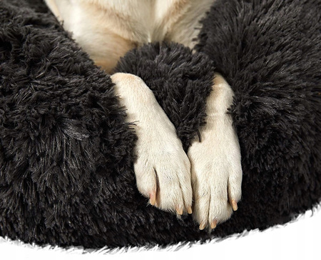 Pluszowe miękkie legowisko dla psa kota ciepła poduszka kojec czarne