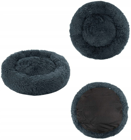 Pluszowe miękkie legowisko dla psa kota ciepła poduszka kojec czarne