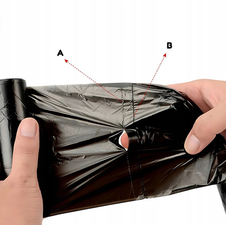 WORKI NA ŚMIECI 60 LITRÓW CZARNE BARDZO MOCNE SUPER STRONG 60X75CM 10 SZTUK