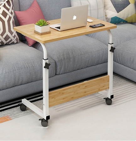 Eleganckie MOBILNE BIURKO REGULOWANE stolik na kółkach stolik POD LAPTOP