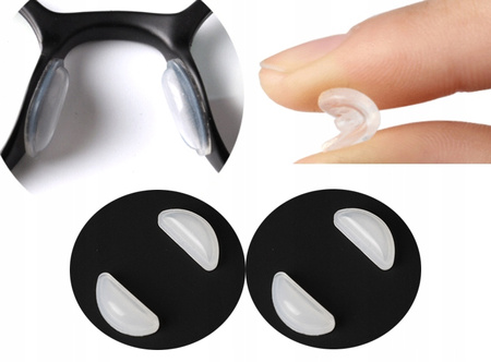 NOSKI DO OKULARÓW kształt D 2 pary wygodne antypoślizgowe nakładki 4 szt.