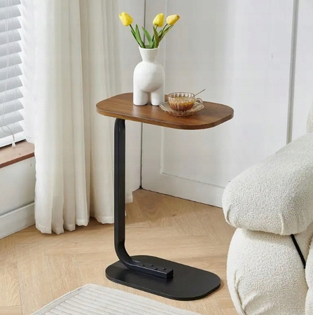 STOLIK KAWOWY POMOCNICZNY BOCZNY NOCNY KSZTAŁT LITERY C DO SALONU