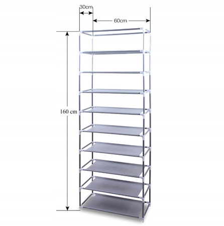 TEKSTYLNA SZAFKA NA BUTY składana obuwie duży regał materiałowy 160cm