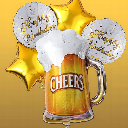 ZESTAW BALONÓW KUFEL balony na przyjęcie urodzinowe imprezę 5ele