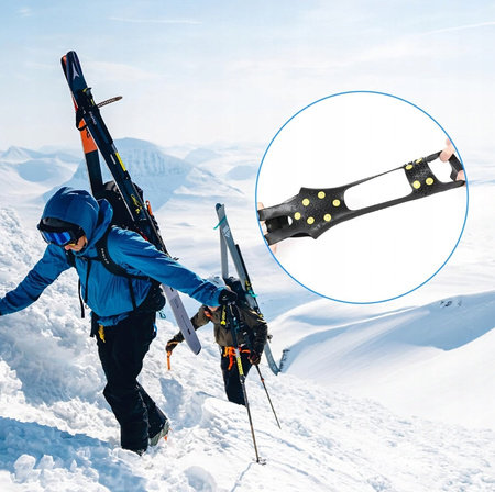 RACZKI ANTYPOŚLIZGOWE NA BUTY gumowe raczki nakładki kolce zimowe r 42-48