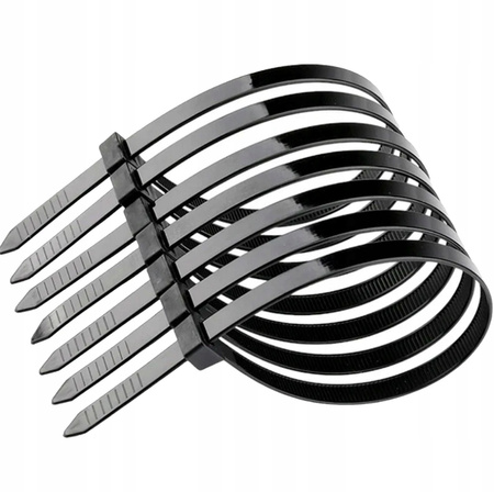 TRYTYTKI OPASKI ZACISKOWE 100szt 200mm trytki kablowe taśma opaska zaciski