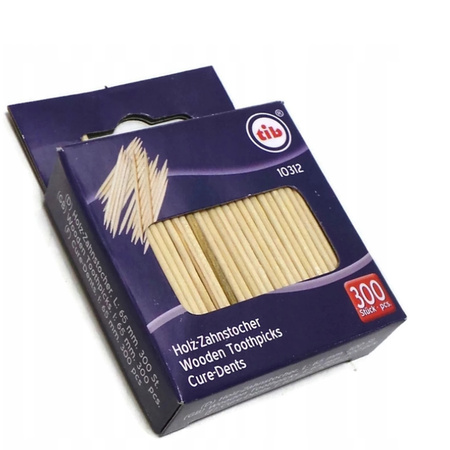 WYKAŁACZKI DREWNIANE 300 sztuk do zębów koreczki pikery 6,5cm