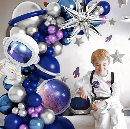 BALONOWA GIRLANDA ZESTAW BALONÓW URODZINOWYCH astronauta 108ele