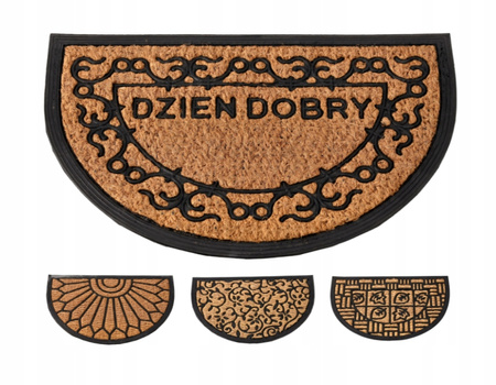WYCIERACZKA POD DRZWI 40x60 do butów półokrągła kokos+guma mix wzorów