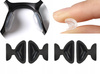 NOSKI DO OKULARÓW kształt motylki 2 pary antypoślizgowe 4 szt czarny