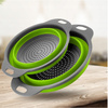 SILIKONOWY DURSZLAK składany z uchwytami kuchenny ociekacz kempingowe sitko