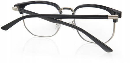 OKULARY KOREKCYJNE METALOWE +4,00 solidne trwałe do czytania